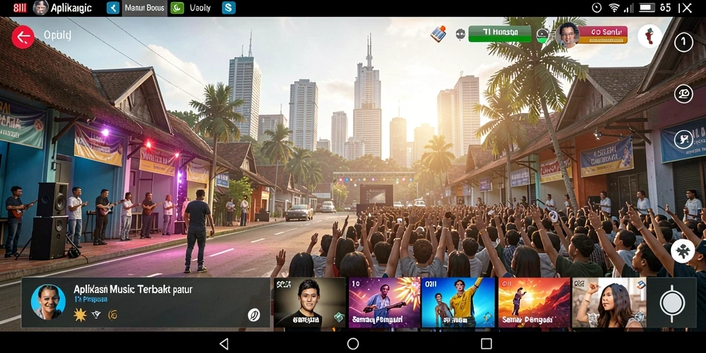 Tampilan gameplay 8II dengan interaksi musik yang menarik.