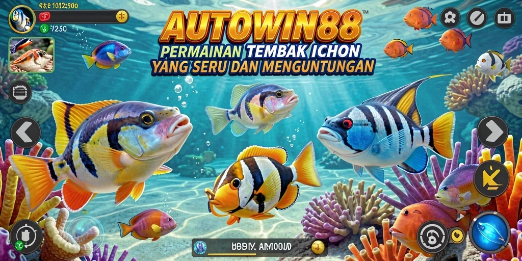 Screenshot AUTOWIN88 menampilkan aksi seru dalam permainan Tembak Ikan.