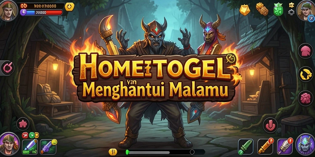 Screenshot HOMETOGEL menampilkan suasana mencekam dan grafis yang menakutkan.