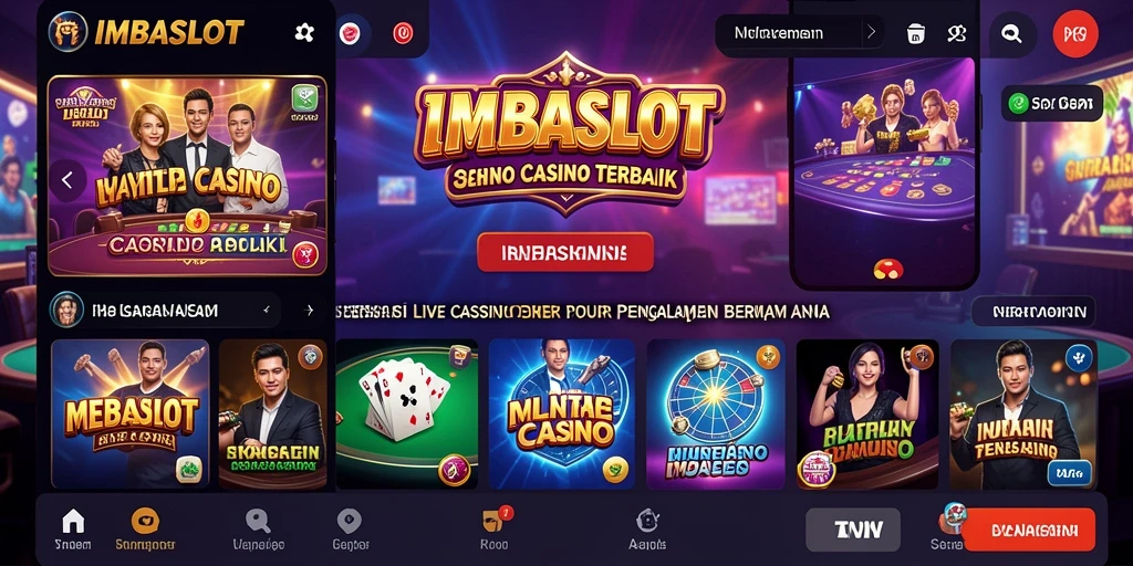 Screenshot Gameplay Live Casino IMBASLOT dengan dealer profesional.