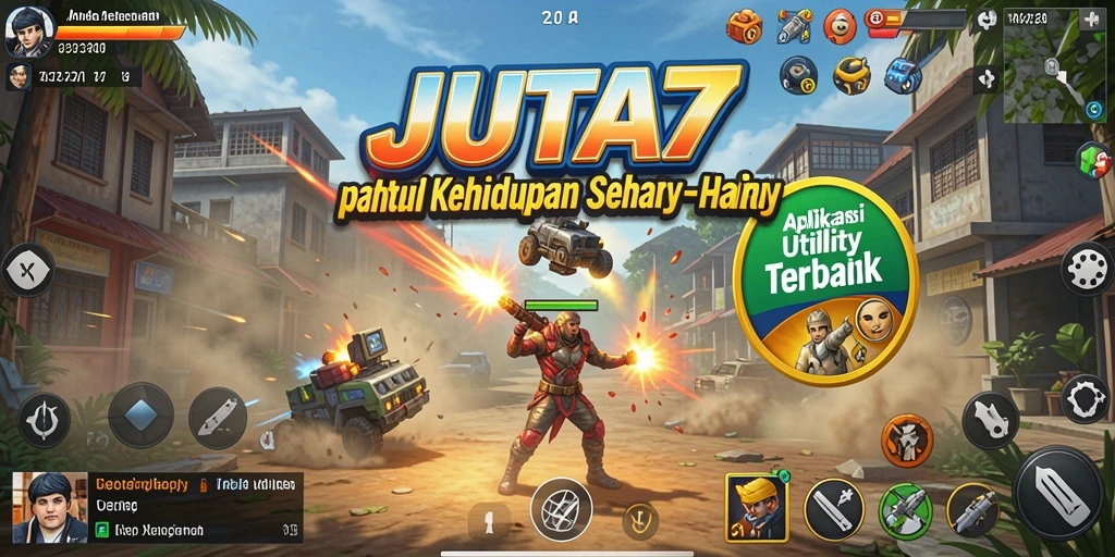 Screenshot utama JUTA7 menampilkan tampilan antarmuka pengguna yang menarik.