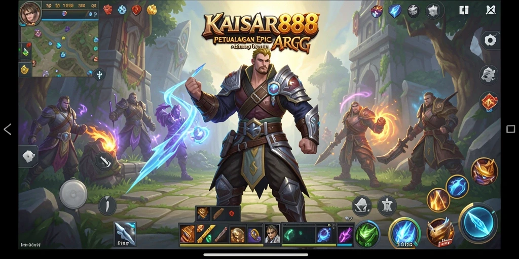 Tampilan mendebarkan dari gameplay ARPG KAISAR888.
