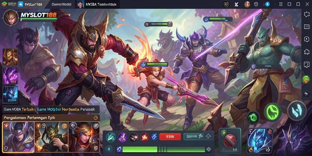 Screenshot gameplay MYSLOT188 menampilkan pertempuran tim yang mendebarkan.