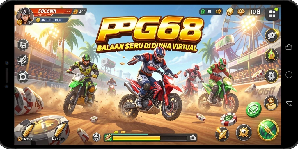 Tampilan gameplay PGG68 yang menegangkan dan penuh adrenalin.