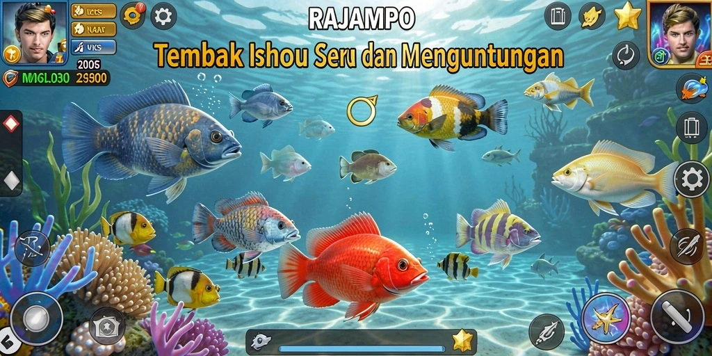 Tampilan gameplay RAJAMPO yang mengasyikkan dan menarik.