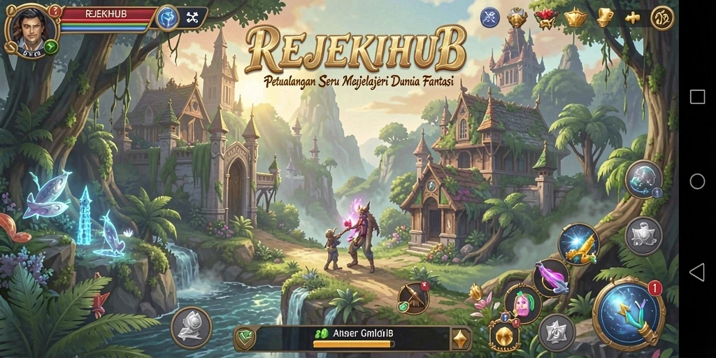 Screenshot menampilkan gameplay seru REJEKIHUB dengan karakter beraksi.