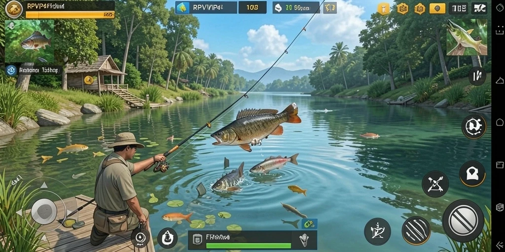 Tangkapan ikan yang menakjubkan dalam gameplay RPVIP4.