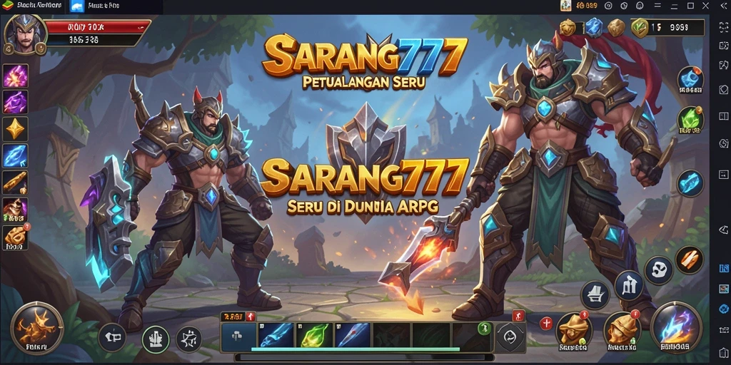 Screenshot utama SARANG777 menampilkan aksi pertempuran yang mendebarkan di dunia ARPG.