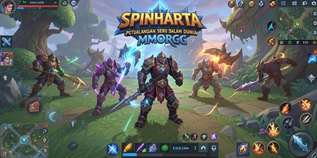 Tangkapan layar SPINHARTA menampilkan aksi seru dalam game MMORPG.