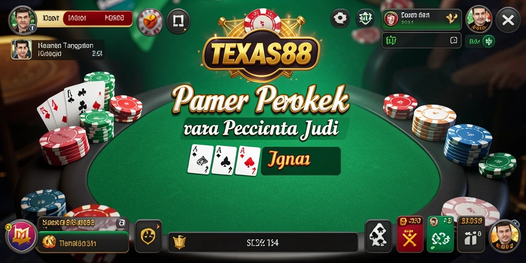 Screenshot gameplay TEXAS88 yang menampilkan momen seru permainan Poker.