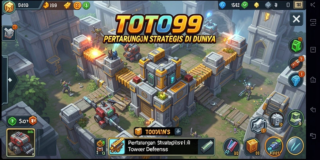 Screenshot TOTO99 menampilkan aksi seru dalam Tower Defense.