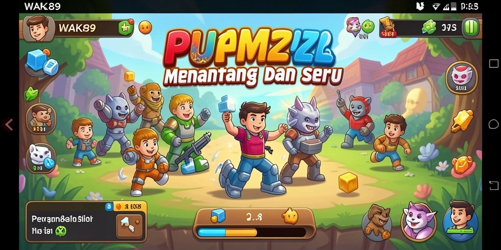 Screenshot gameplay WAK89 menunjukkan serunya bermain teka-teki.