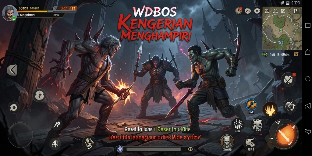 Screenshot gameplay WDBOS yang menampilkan suasana horor yang mencekam.