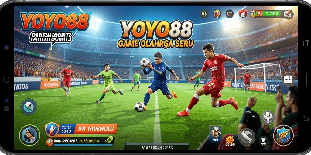 Tampilan gameplay seru dalam YOYO88 yang menampilkan aksi olahraga.
