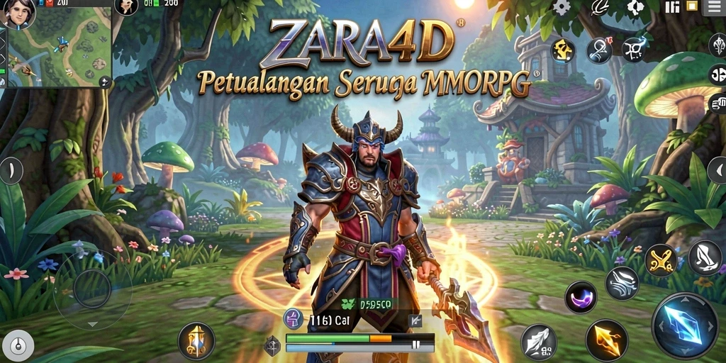 Screenshot gameplay ZARA4D yang menampilkan pertempuran seru dalam MMORPG.